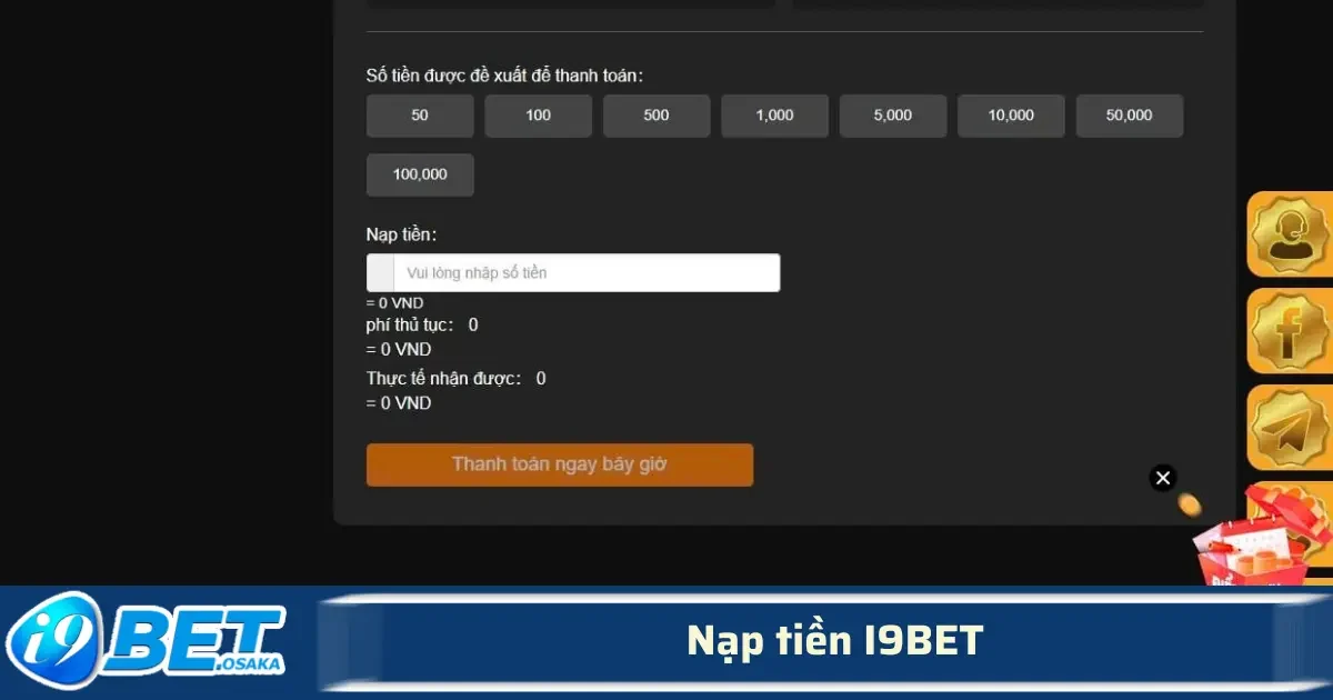 Nạp Tiền I9BET – Giao Dịch Linh Hoạt, Hỗ Trợ Đa Kênh, Vào Tiền Siêu Nhanh 3 Để giúp người dùng dễ dàng thực hiện các thao tác nạp tiền, dưới đây là hướng dẫn chi tiết từng bước khi sử dụng phương thức chuyển khoản ngân hàng và ví điện tử.
