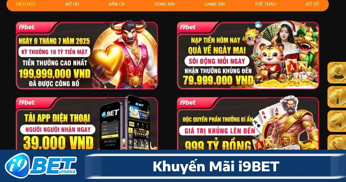 TRANG CHỦ 52 Sự kiện khuyến mãi khi chơi game tại I9bet cực kỳ hấp dẫn