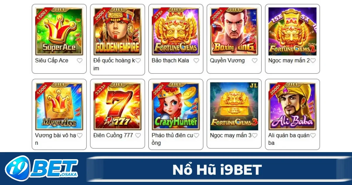 Nổ Hũ i9BET 4 Top các slot game có tỷ lệ nổ cao nhất tại nổ hũ I9BET